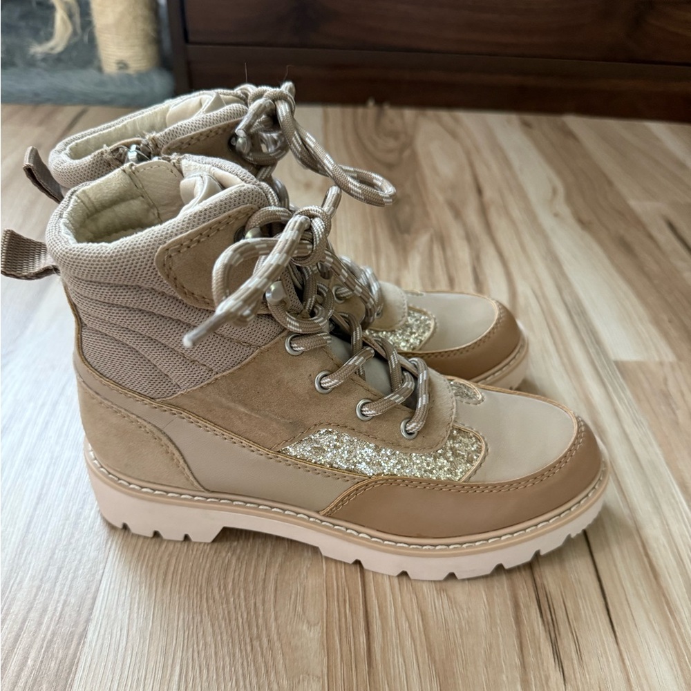 Dolce vita tan sparkle boots size 6